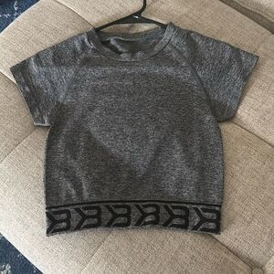 Better bodies stretch crop tee workout top